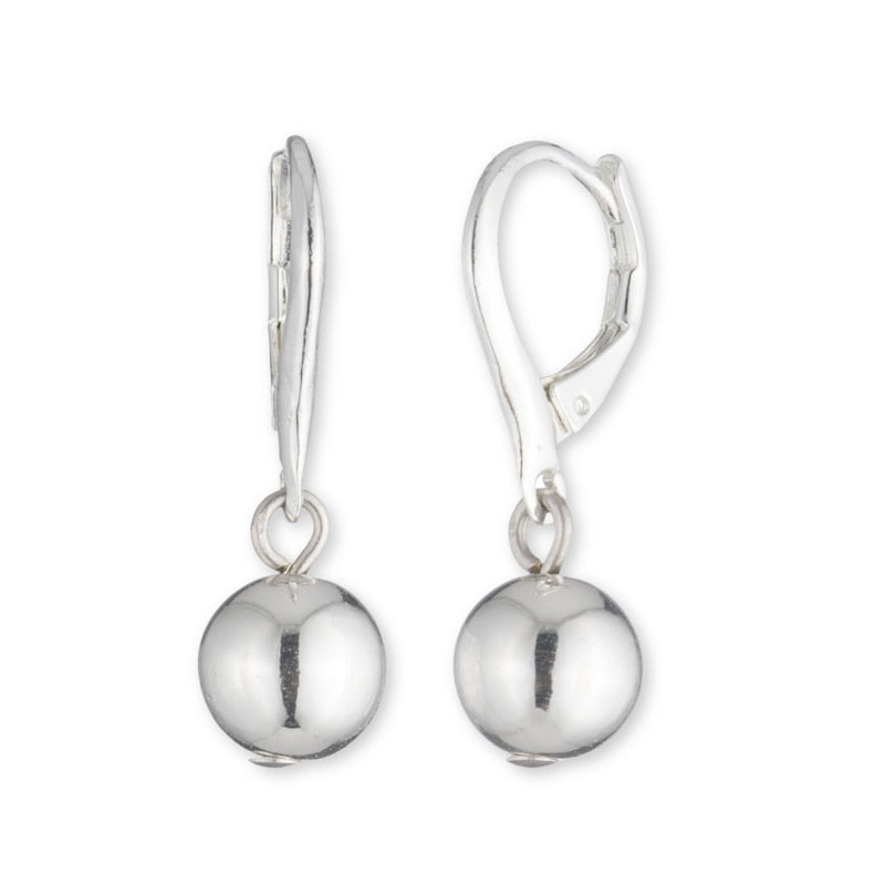 Lauren Ralph Lauren Silver Tone Ball Drop Earrings