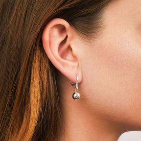 Lauren Ralph Lauren Silver Tone Ball Drop Earrings