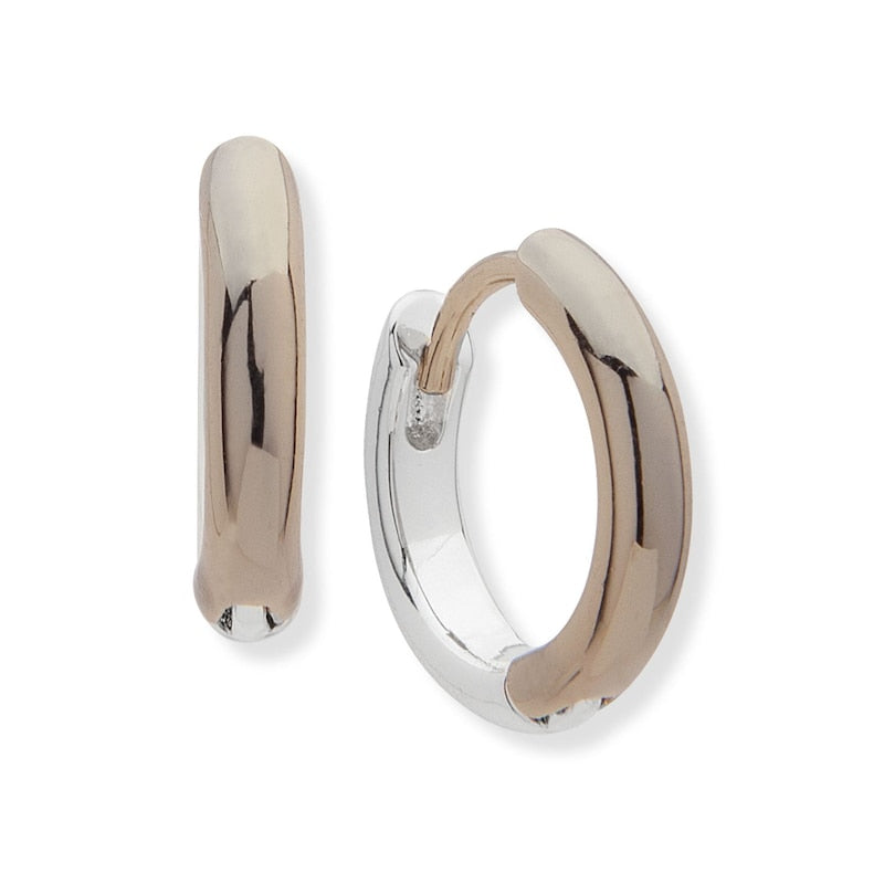 Lauren Ralph Lauren Two Tone 11mm Huggie Earrings