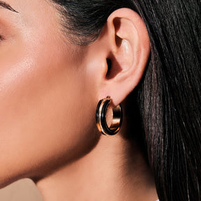 Lauren Ralph Lauren Gold Tone 20mm Tortoise Hoop Earrings