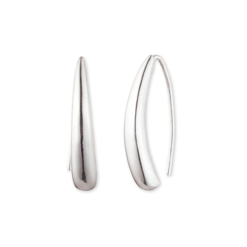 Lauren Ralph Lauren Silver Tone Threader Earrings