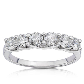 Platinum 6 Stone Eternity 1ct Diamond Ring