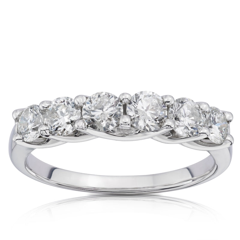 Platinum 6 Stone Eternity 1ct Diamond Ring