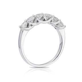 Platinum 6 Stone Eternity 1ct Diamond Ring