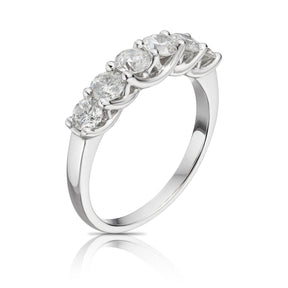Platinum 6 Stone Eternity 1ct Diamond Ring