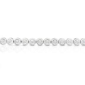 Sterling Silver 0.25ct Diamond Illusion Tennis Bracelet