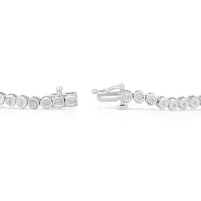 Sterling Silver 0.25ct Diamond Illusion Tennis Bracelet