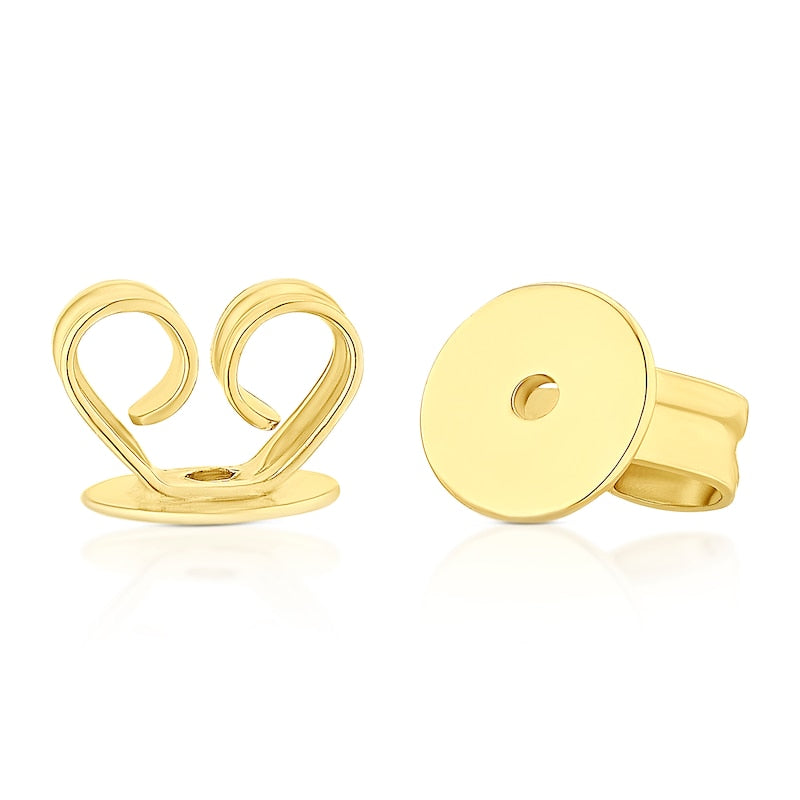 9ct Yellow Gold Emerald Dainty Flower Shaped Stud Earrings