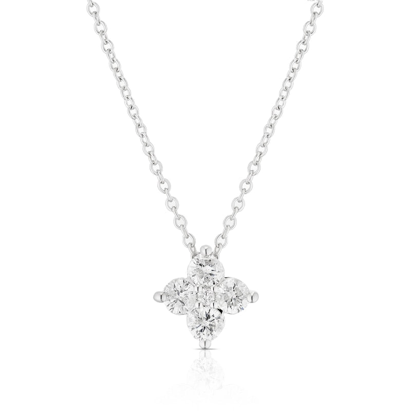 9ct White Gold 18" 0.25ct Diamond Pendant Necklace