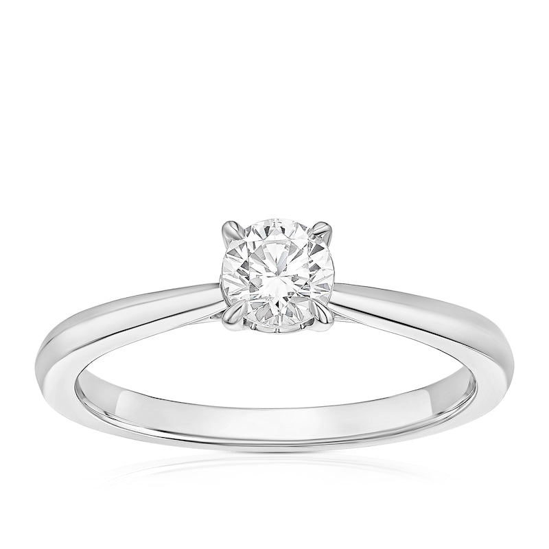 Engagement Ring The Diamond Story Platinum Solitaire 0.50ct Diamond Ring