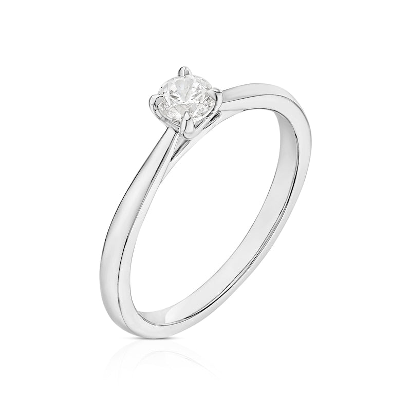 Engagement Ring The Diamond Story Platinum Solitaire 0.25ct Diamond Ring