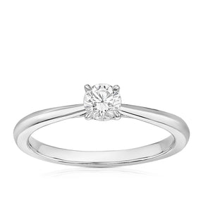 Engagement Ring The Diamond Story Platinum Solitaire 0.30ct Diamond Ring