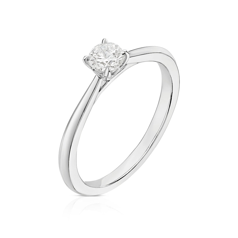 Engagement Ring The Diamond Story Platinum Solitaire 0.30ct Diamond Ring
