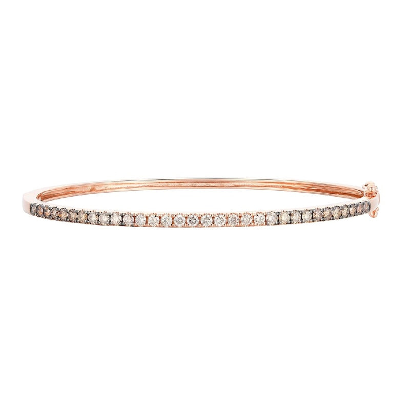 Le Vian 14ct Rose Gold 1ct Diamond Bangle Bracelet
