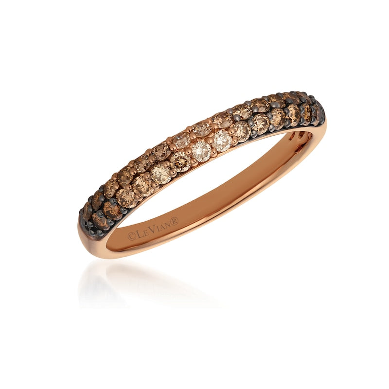Le Vian 14ct Rose Gold 0.50ct Diamond Brown Ombré Eternity Ring