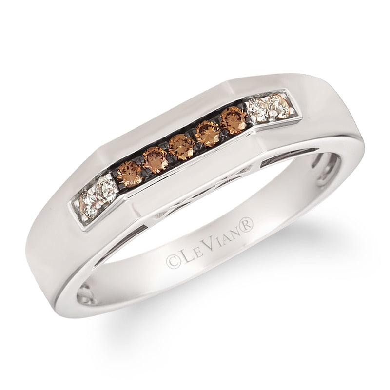 Le Vian 14ct White Gold 0.20ct Diamond Signet Ring