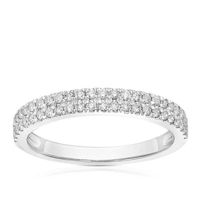 14ct White Gold Pavé Eternity 0.33ct Diamond Ring