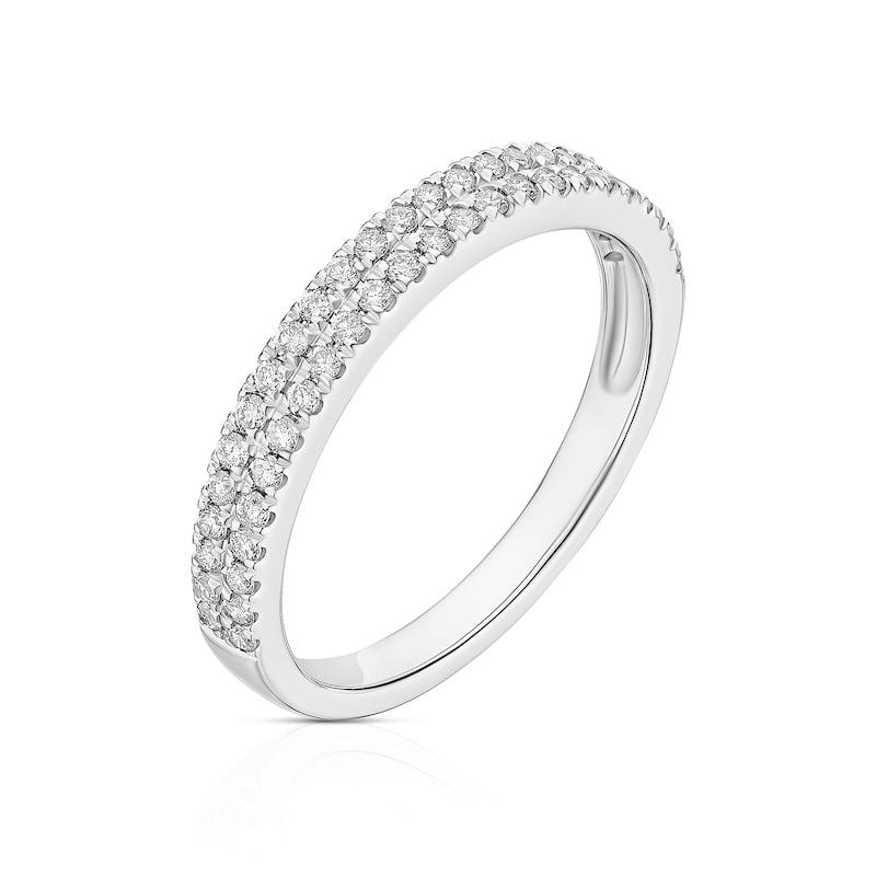 14ct White Gold Pavé Eternity 0.33ct Diamond Ring