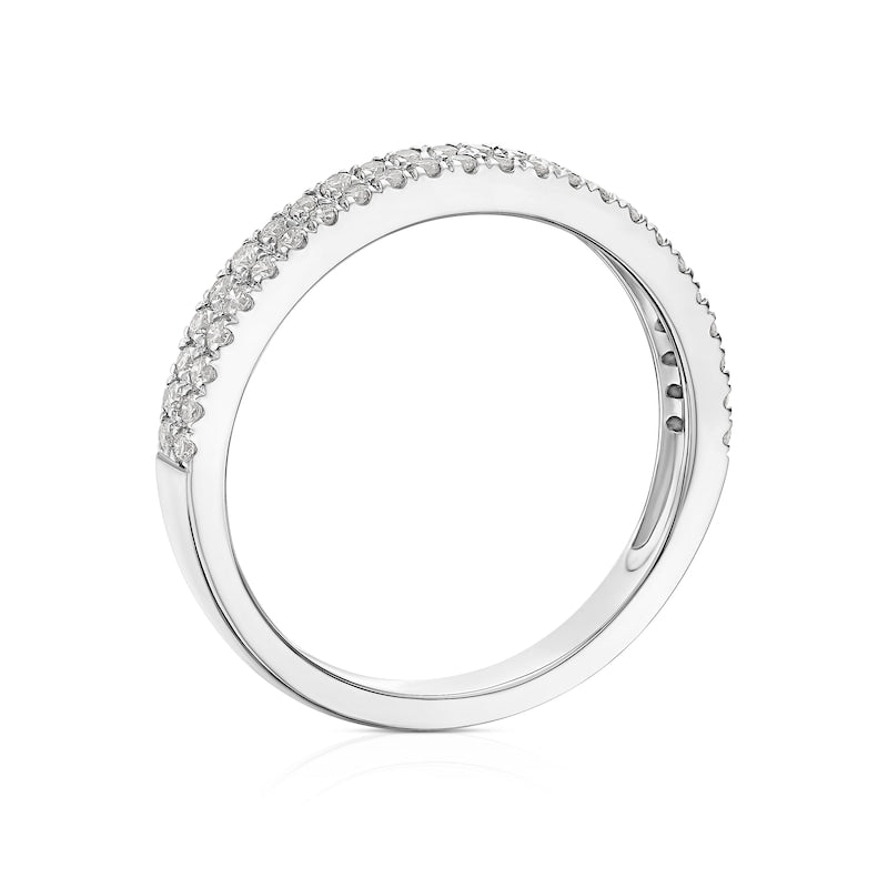 14ct White Gold Pavé Eternity 0.33ct Diamond Ring
