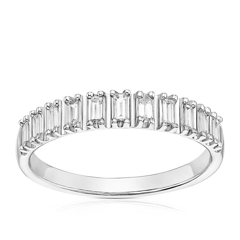 18ct White Gold Baguette Eternity 0.25ct Diamond Ring