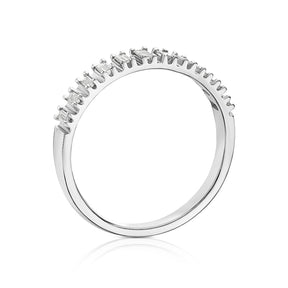 18ct White Gold Baguette Eternity 0.25ct Diamond Ring
