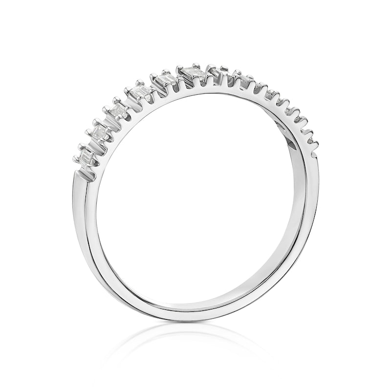 18ct White Gold Baguette Eternity 0.25ct Diamond Ring