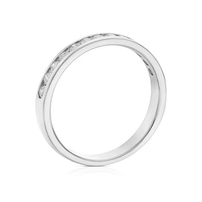 9ct White Gold Channel Set Eternity 0.33ct Diamond Ring