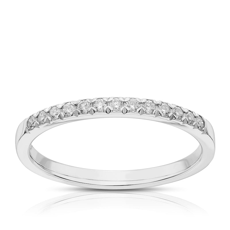 9ct White Gold Eternity 0.15ct Diamond Ring