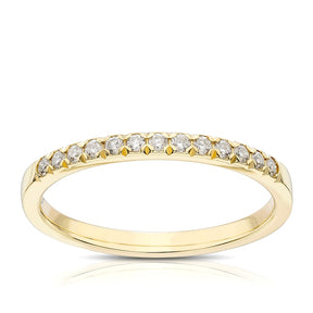9ct Yellow Gold Eternity 0.15ct Diamond Ring