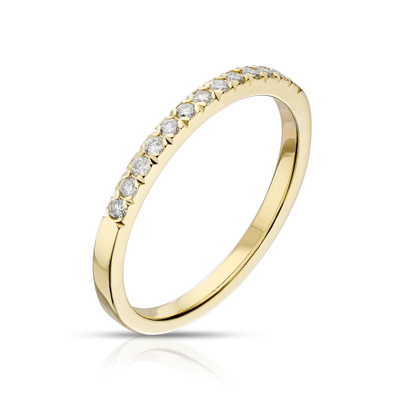 9ct Yellow Gold Eternity 0.15ct Diamond Ring