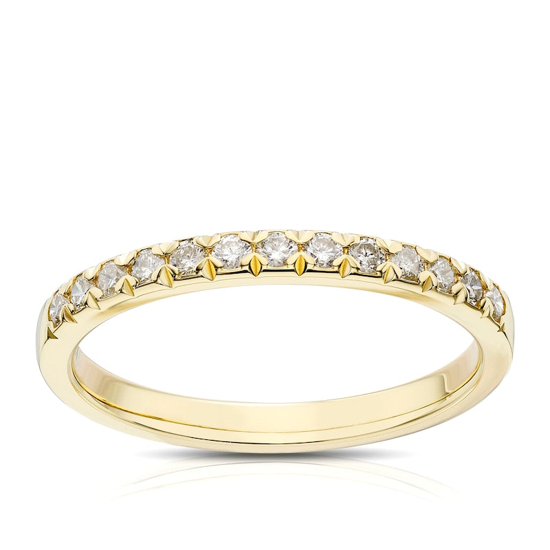 9ct Yellow Gold Eternity 0.25ct Diamond Ring