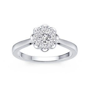 Engagement Ring Platinum Cluster 0.50ct Diamond Ring