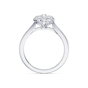 Engagement Ring Platinum Cluster 0.50ct Diamond Ring